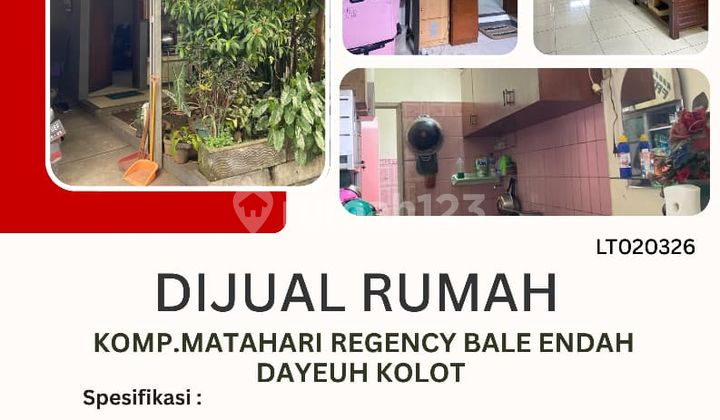 For Sale Mrs. House in the Complex. Matahari Regency Baleendah Dayeuh Kolot