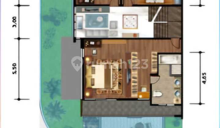 9.15m Brand New Rumah Greenwich Hoek Boulevard Selatan-barat 2