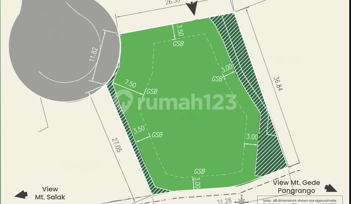 9 Billion Rancamaya Plot 5 Minutes to Toll Road 1,177 m2 Northwest