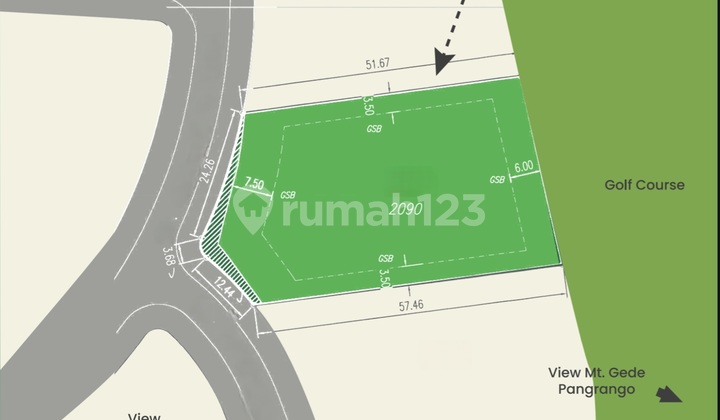 11.8jt Kavling Barat_timur Rancamaya 2.090m2 Direct Golf 11.8jt Kavling Barat_timur Rancamaya 2.090m2 Direct Golf