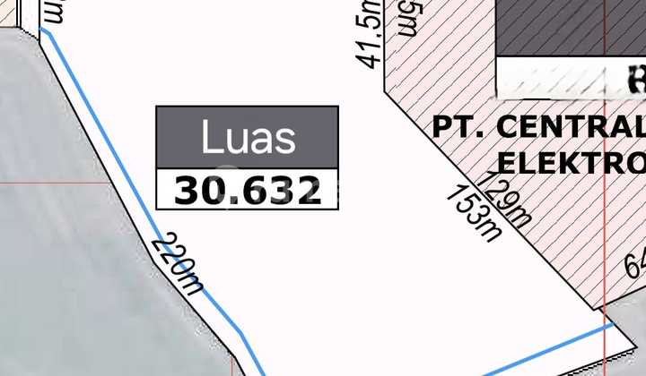 1.1jt Turun Harga! Kavling Industri Cikande 30.632m² Barat Hgb
