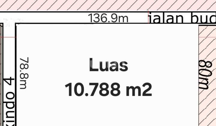 1.75jt Kavling Industri Cikande 10788m² Hoek Utara-timur -ta-
