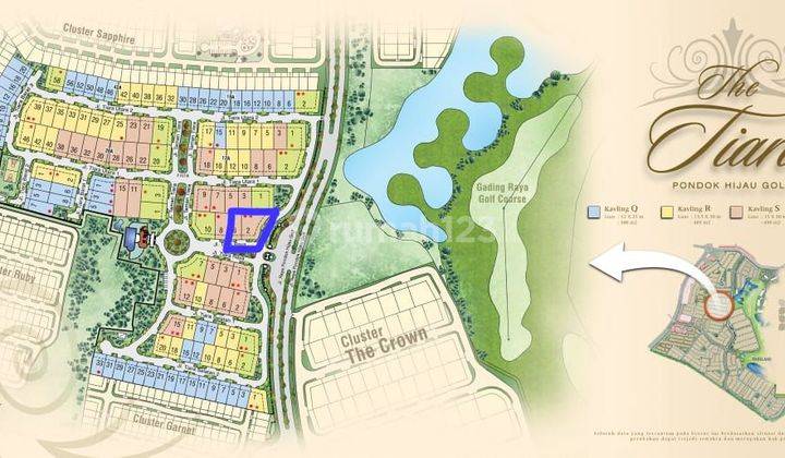 Jual Kavling Bagus Cluster The Tiara Phg Gading Serpong View Golf 1