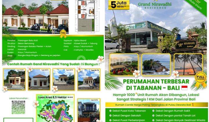 Gaji anda dibawah 5Jt pasti diapproved Bank  rumah brand new murah 1,5lantai di Grand Niravadhi, Batuaji Tabanan Bali siaphuni minimalis modern 2