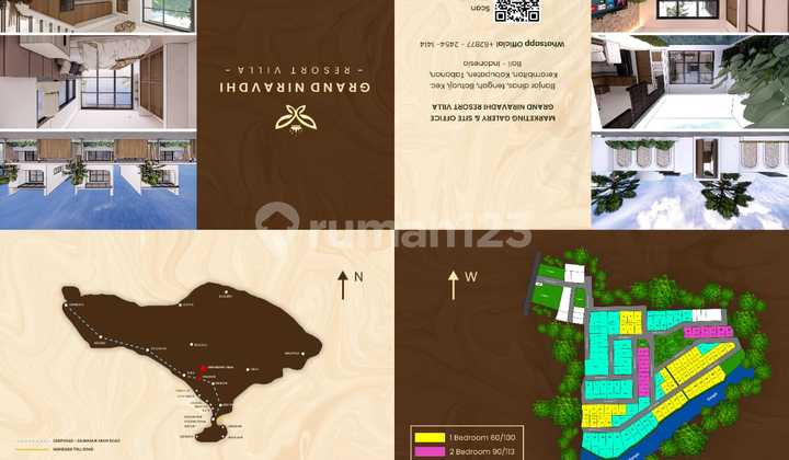 Your salary under 10 million will definitely be approved by the bank. Cheap house for sale in Grand Niravadhi Resort Villa Batuaji Tabanan Bali, ready to occupy, minimalist modern style.