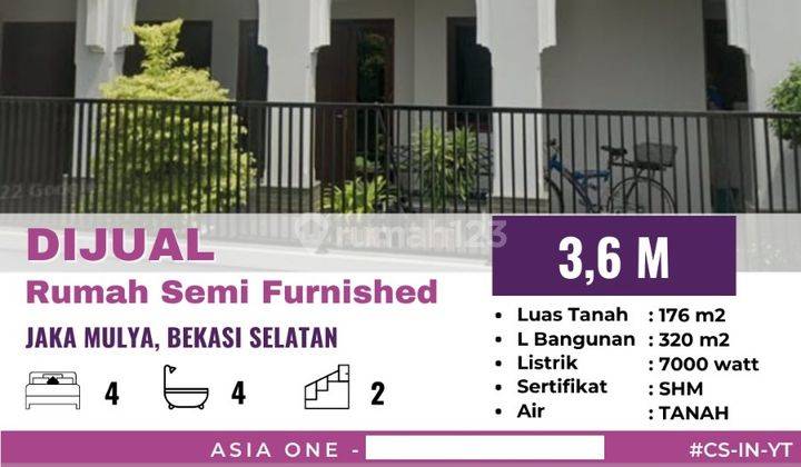 Rumah 2 Lantai Bagus Sertifikat Hak Milik di Jaka Mulya, Bekasi 1