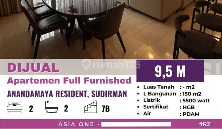 Apartement Anandamaya Residences 2 BR Furnished Bagus 1