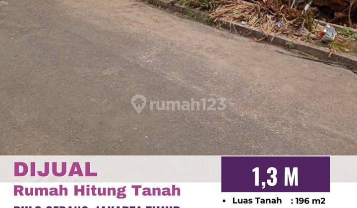 Rumah Hitung Tanah di Pulogebang, Jakarta Timur SHM 196 m² 1