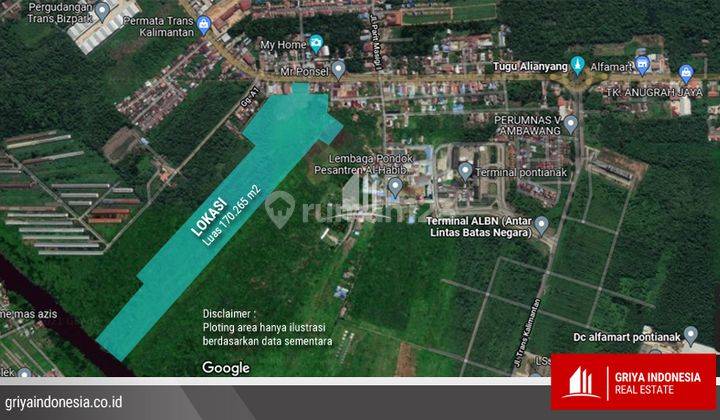 Tanah di Pinggir Jalan Trans Kalimantan, Kubu Raya 170.256 Ha 1