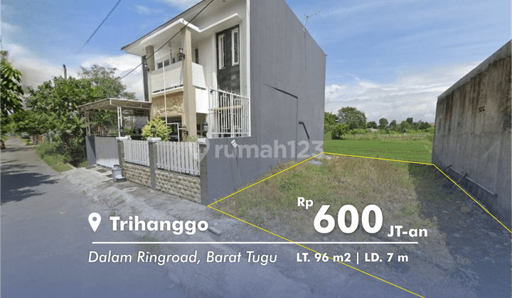 Tanah di Jl Kabupaten, Yogyakarta SHM 96 m² Trihanggo 1