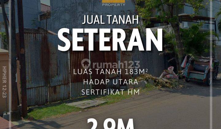 TANAH SETERAN TENGAH KOTA SEMARANG SIAP BANGUN ! 183 m² SHM 1