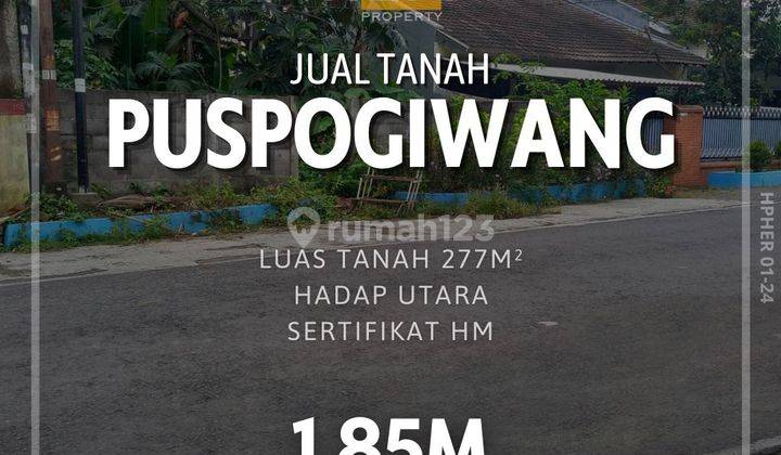 TANAH PUSPOGIWANG DEKAT JEND SUDIRMAN. LEBAR DEPAN 8 METER SHM 1