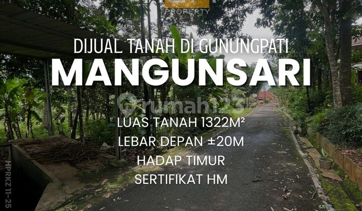 Murah ! Tanah Gunung Pati Dekat Unnes ! Lebar Depan 20 Meer Shm 1