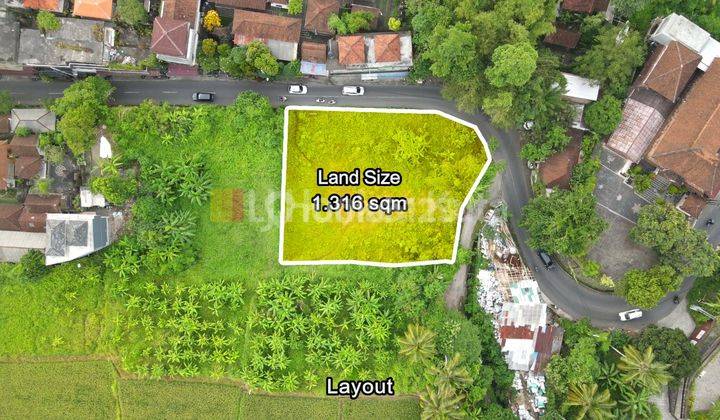 Land for sale in a premium area on the main road of Peliatan Ubud 1