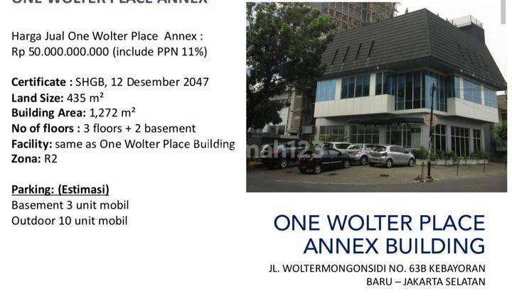 Dijual Gedung Wolter Monginsidi Jakarta selatan 2