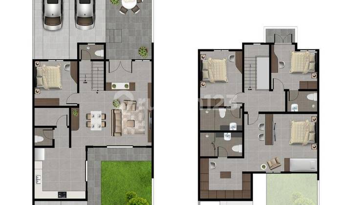 Dijual Rumah Baru 2 Lantai (On Progress) di Beverly Park, Batam Center 3
