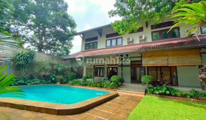 Dijual Rumah 2 lantai Luas, Private Pool, Siap Huni, Bebas Banjir, Pinggir Jalan Utama di Kemang Cilandak  2