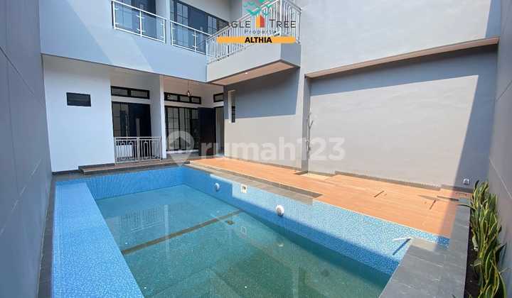 New 2-Story Building House With Private Pool In Bsd