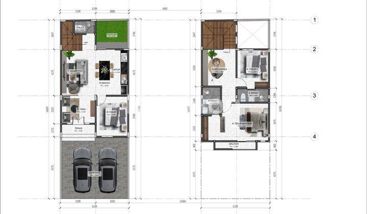 Rumah area teuku umar dekat level 21 mall 2