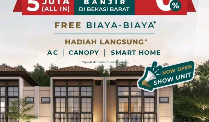 Rumah Baru 2 Lantai Dalam Cluster di Rawalumbu Bekasi Timur 2