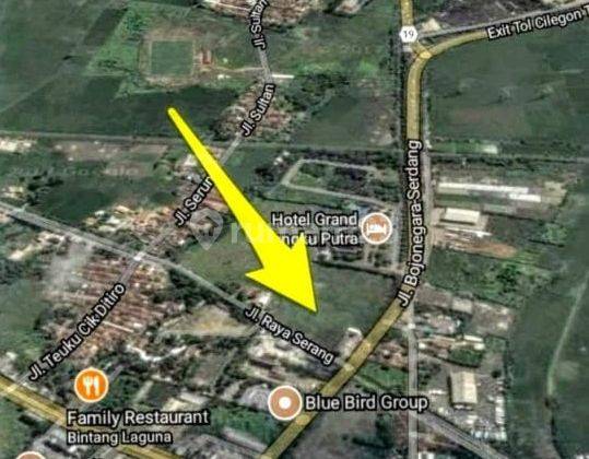 Tanah Dekat Tol Cilegon Timur Nempel Jalan Utama 7