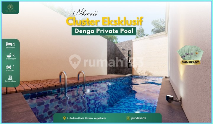 Dijual Rumah Dekat Ringroad Sleman One Gate Sistem Kolam Renang