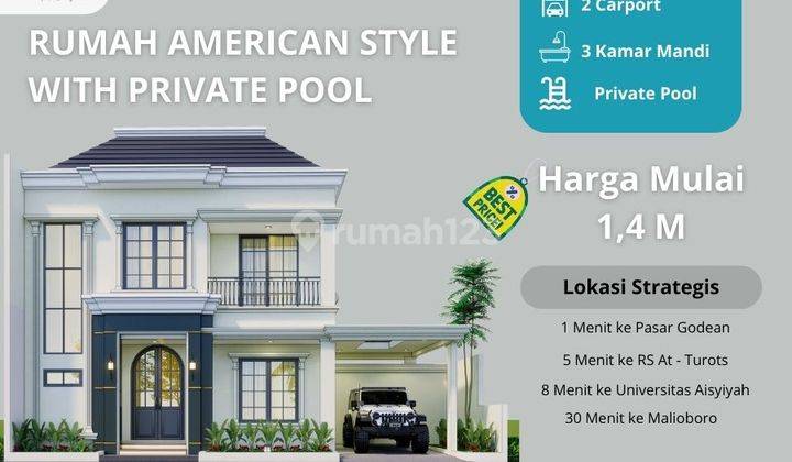 Hanya 1,4M Rumah Mewah Dengan Private Pool Jogja 1