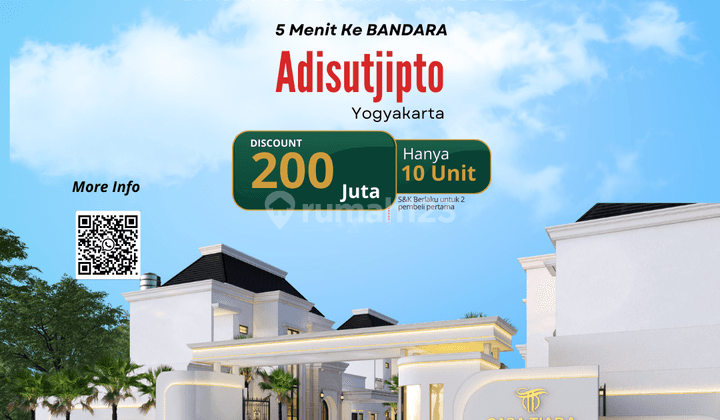 Deal Rumah Jogja 3 M Dekat Maguwo SHM Ready Bonus Kolam Renang  2