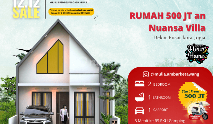 Rumah Mewah di Yogyakarta Murah Hanya 500 Jtan Nuansa Villa 1