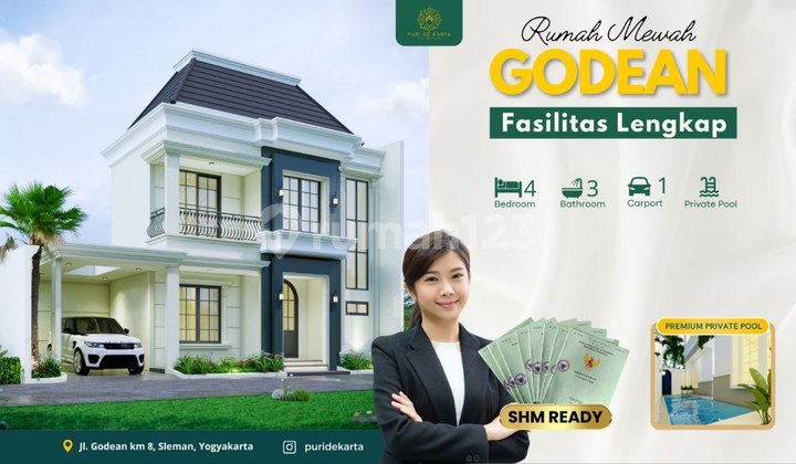 Rumah Nyaman di Sidokarto Godean KM 8 Jogja, Dekat Pasar Godean