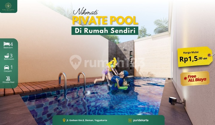 Rumah Mewah Kolam Renang Pribadi Godean Sleman One Gate Sistem