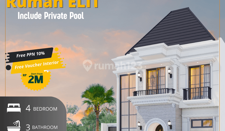 Rumah Elit Jogja Dengan Fasilitas Terbaik Private Pool Dekat Umy 1