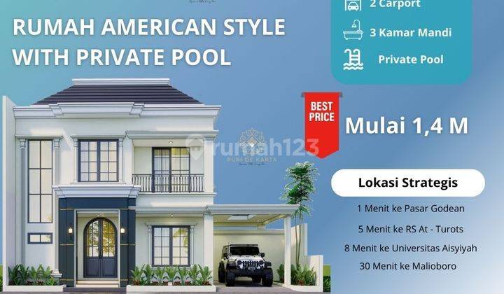 Rumah Mewah Hanya 1,4M Lokasi Strategis Godean 1