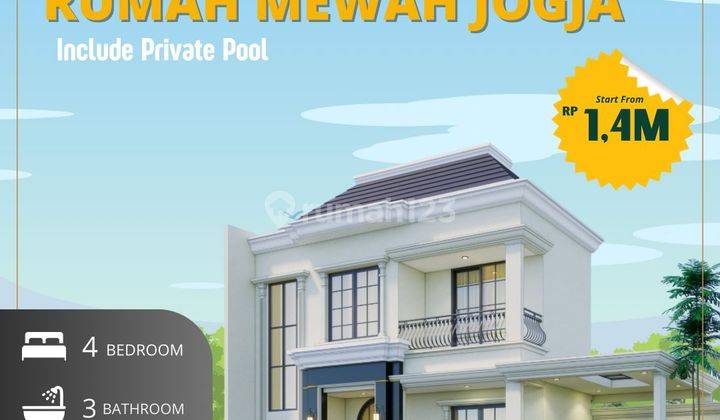 Rumah Kawasan Elit Jogja Bergaya American Style di Puri De Karta 1