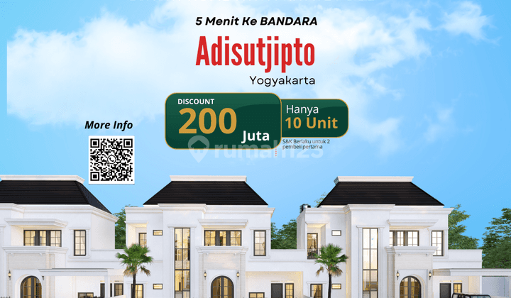 Deal Rumah Jogja 3 M Dekat Maguwo SHM Ready Bonus Kolam Renang  2