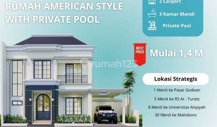 Rumah Mewah Bangunan Baru Daerah Godean Hanya 1,4 1