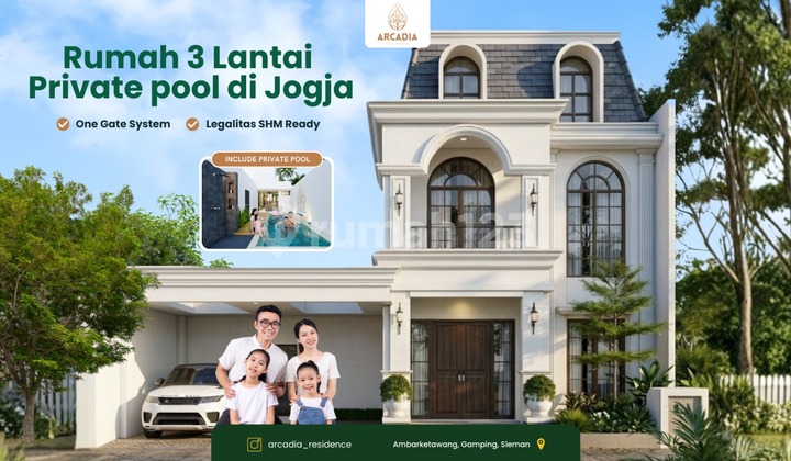Luxury Yogyakarta 3-Storey House with SHM and Private Swimming Pool 1