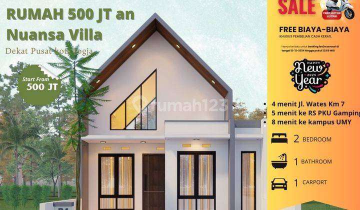 Rumah Murah Yogjakarta Bisa Nego Free Motor Listrik 1