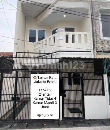 Rumah 2 Lantai Sudah Renovasi Utara Ditaman Ratu Jakarta Barat 1