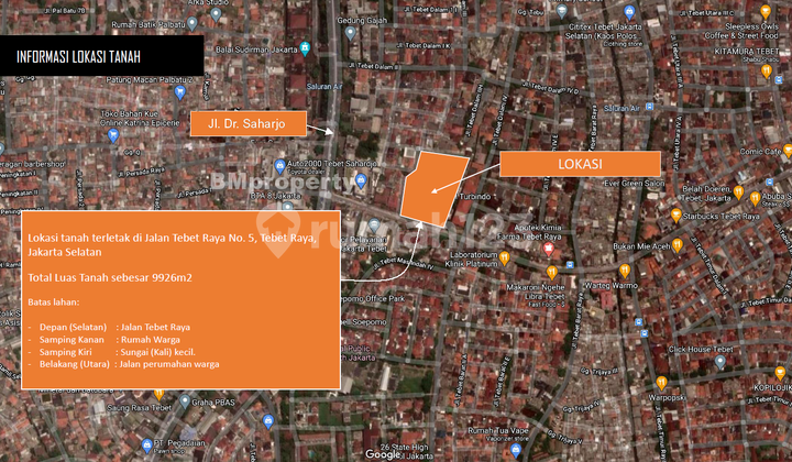 Dijual Tanah Harga Dibawah NJOP, Lokasi Prima, Jalan Tebet Raya. Jakarta Selatan.