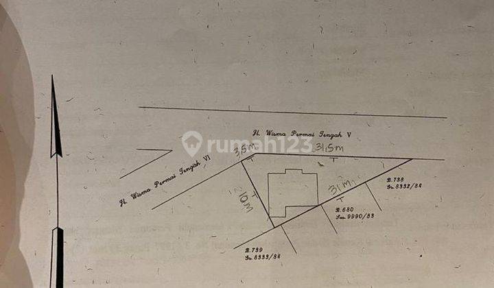 Jual Rumah Komersil Wisma Permai Tengah 1 Lt Bentuk Tidak Kotak 2