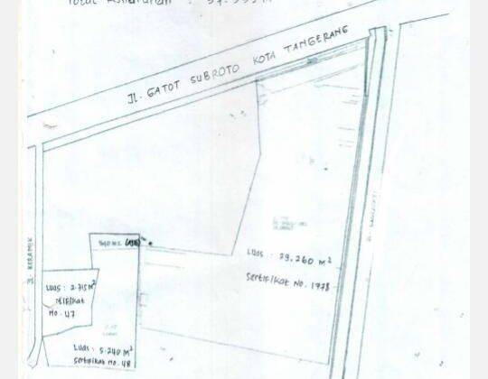 Dijual Tanah Komersil Murah Dibawah Njop Di gatot Subroto Jatiuwung Tangerang Shgb 2