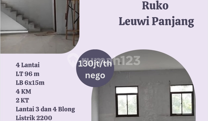 DISEWAKAN Ruko di Leuwi Panjang Mainroad 3