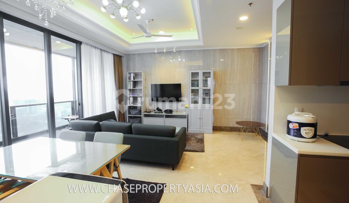 Disewakan Apartemen District 8, 2 Bedroom, High Floor, Beautiful Furniture, Nice View 2