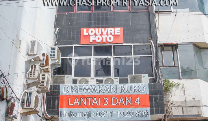 For Rent: Mampang Shop House, Front of Main Road, Strategic Location, Newly Renovated, Separate Access for 3rd and 4th Floors.