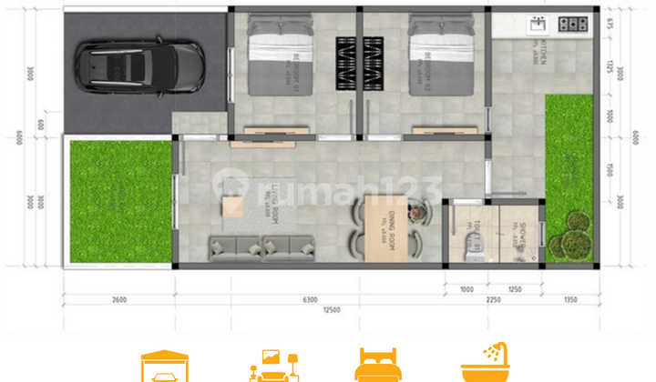 Modern Beachfront House Ready to Occupy in Tanjung Uma