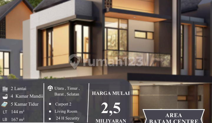 Rumah Modern 2 Lantai Batam Center - Tipe Lengkap & Fasilitas Kelas Dunia Rumah Modern 2 Lantai Batam Center - Tipe Lengkap & Fasilitas Kelas Dunia