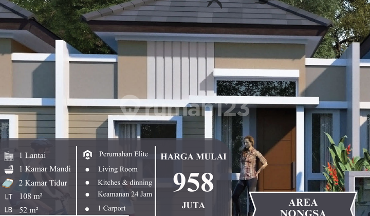 Rumah Cantik Modern Minimalis Siap Huni di Nongsa