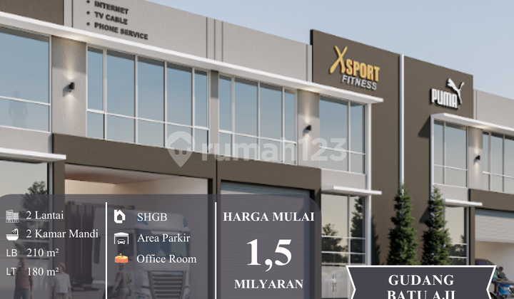 Gudang & Ruko 2 Lantai Batu Aji - Siap Pakai, Siap Cuan!