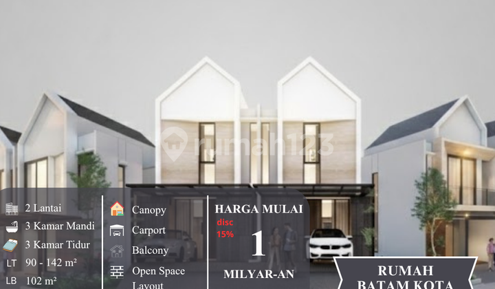Rumah Modern 2 Lantai di Batam Kota - Harga Mulai 1 Milyaran!